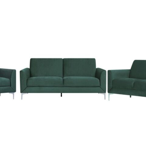 Sofas Beliani  | Velvet Living Room Set Green Fenes