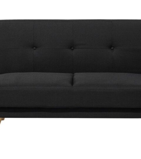 Sofas Beliani  | 2 Seater Fabric Sofa Bed Black Florli