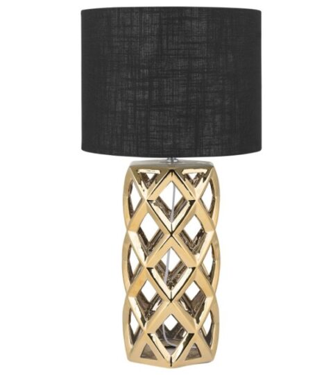 Lampen & Leuchten Beliani  | Tischlampe Gold 71 Cm Geometrisch Selja