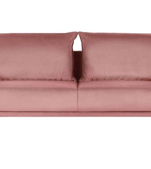 Sofas Beliani  | 3 Seater Velvet Sofa Pink Maura