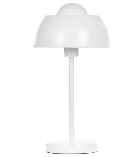 Lampen & Leuchten Beliani  | Tischlampe Weis 44 Cm Rund Senette