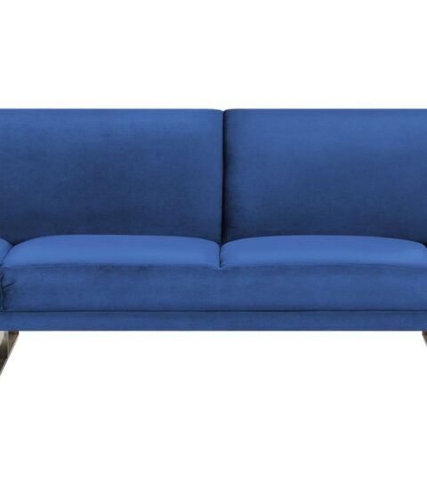 Sofas Beliani  | Velvet Sofa Bed Navy Blue York