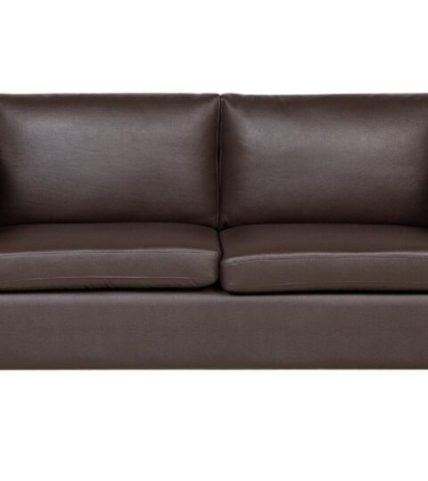 Sofas Beliani  | 3 Seater Leather Sofa Brown Helsinki