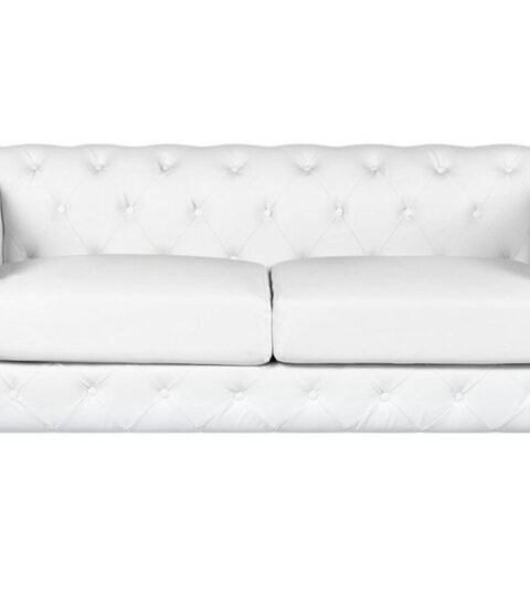 Sofas Beliani  | 2 Seater Faux Leather Sofa White Vissland