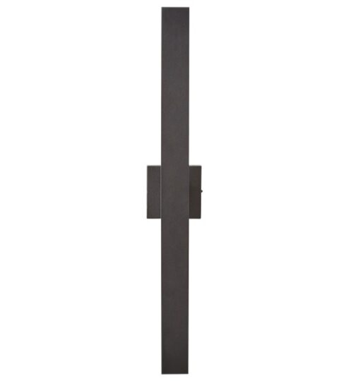 Lampen & Leuchten Beliani  | Ausenwandleuchte Led Metall Schwarz 89 Cm Rechteckig Melgam