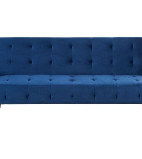 Sofas Beliani  | Velvet Sofa Bed Blue Selnes