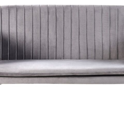 Sofas Beliani  | 2 Seater Velvet Kitchen Sofa Grey Taby