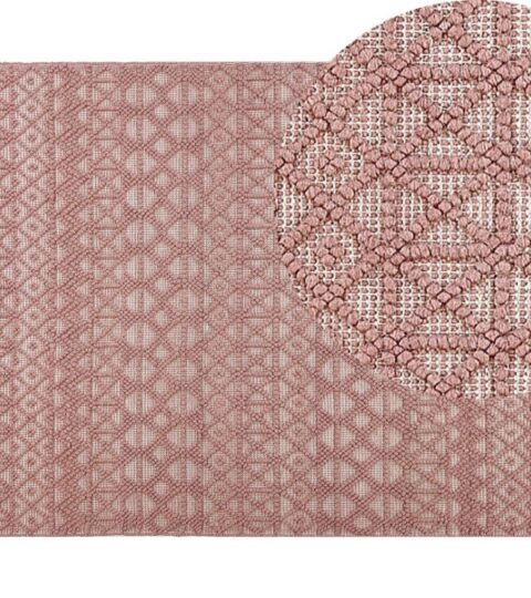 Teppiche Beliani  | Teppich Wolle Rosa 160 X 230 Cm Kurzflor Alucra