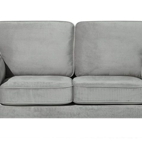 Sofas Beliani  | 2 Seater Velvet Sofa Light Grey Lokka