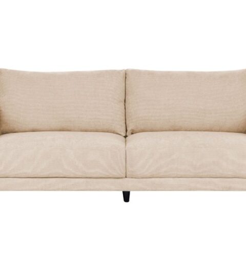 Sofas Beliani  | 3 Seater Jumbo Cord Sofa Beige Nivala