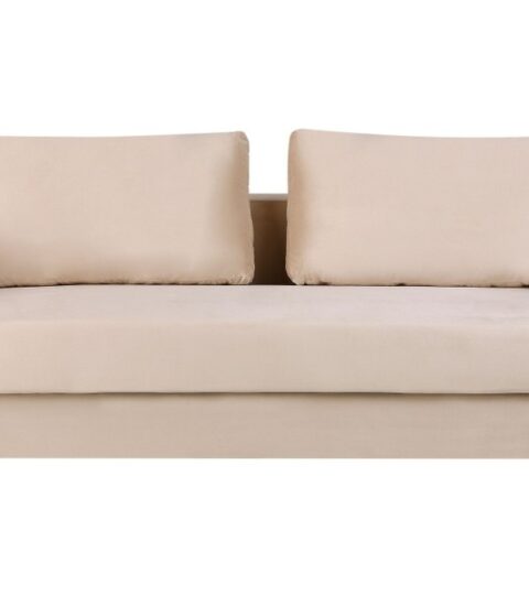 Sofas Beliani  | Velvet Sofa Bed With Storage Beige Eksjo