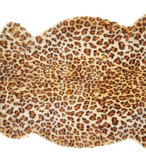 Teppiche Beliani  | Kunstfell-Teppich Leopard Braun 90 Cm Nambung