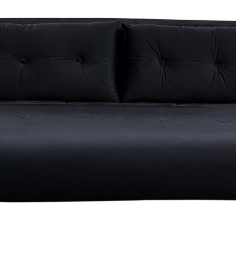 Sofas Beliani  | 2 Seater Velvet Sofa Bed Black Vestfold