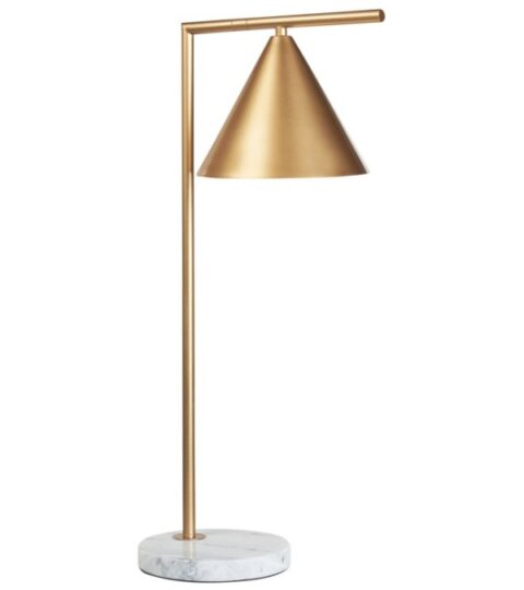 Lampen & Leuchten Beliani  | Tischlampe Gold 65 Cm Kegelform Mocal