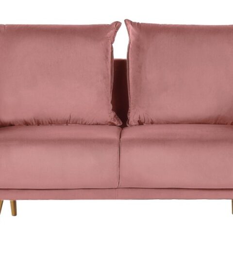 Sofas Beliani  | 2 Seater Velvet Sofa Pink Maura