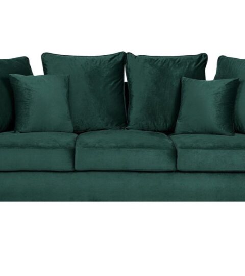 Sofas Beliani  | 3 Seater Velvet Sofa Emerald Green Bornholm