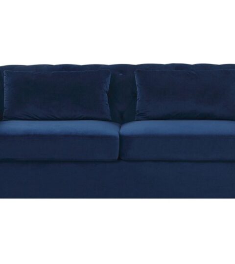 Sofas Beliani  | Velvet Sofa Bed Blue Chesterfield